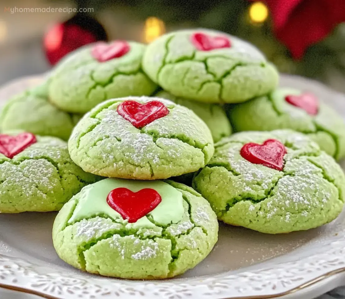 Bright green Grinch Cookies