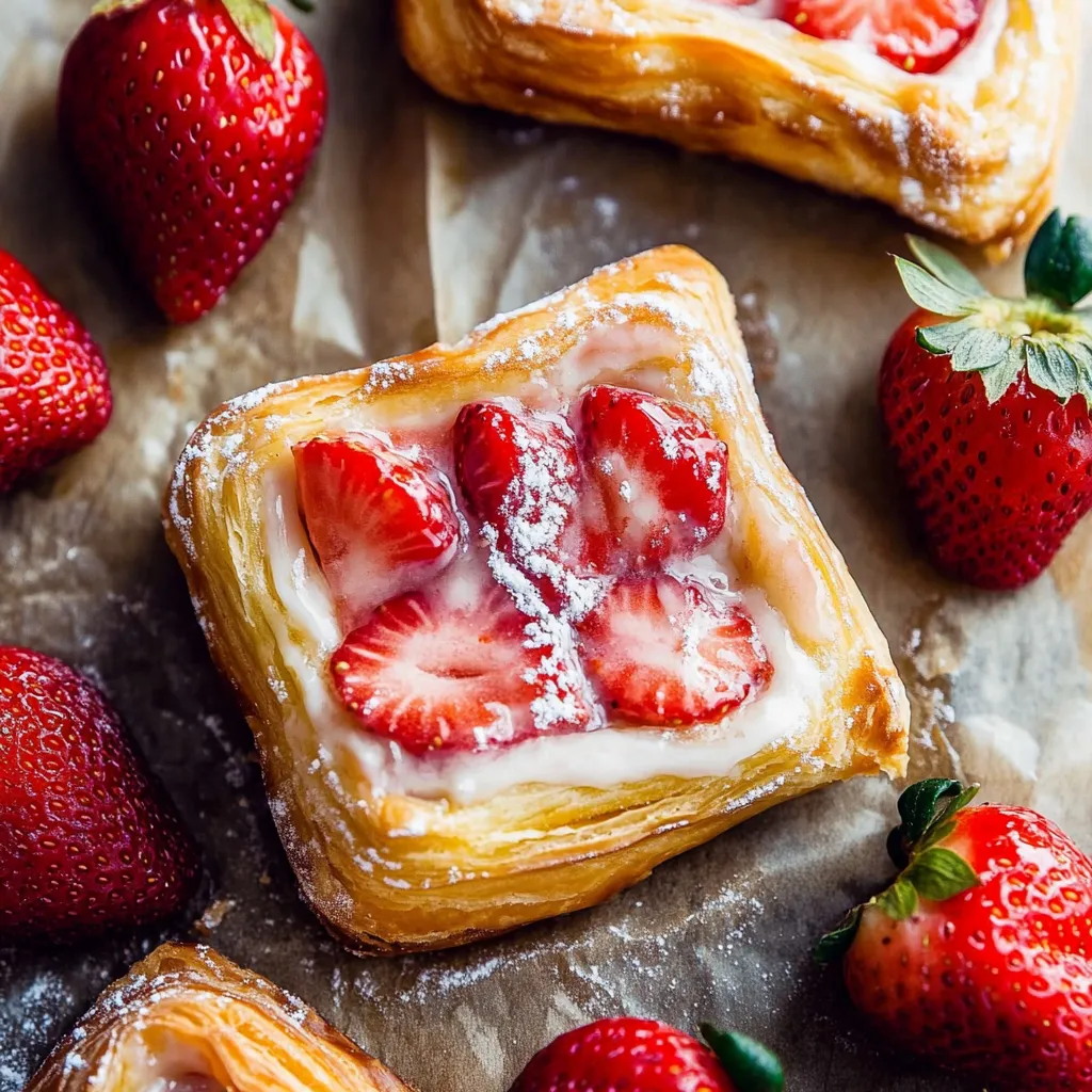 Luscious Strawberry Danish Creation