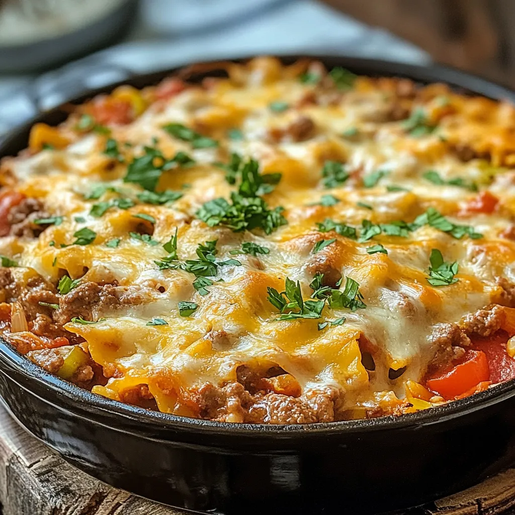 Creamy Beef Lombardi Casserole