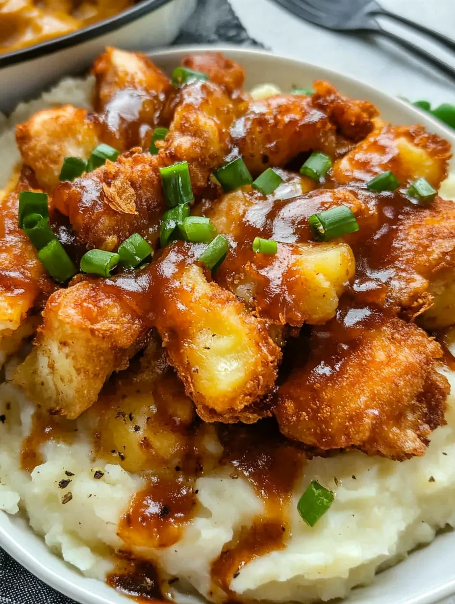 Mashed Potato with Crispy Chicken