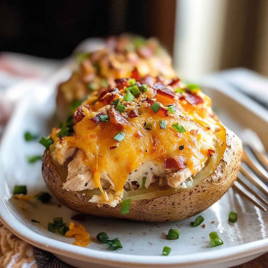 Chicken and Bacon Stuffed Potatoes