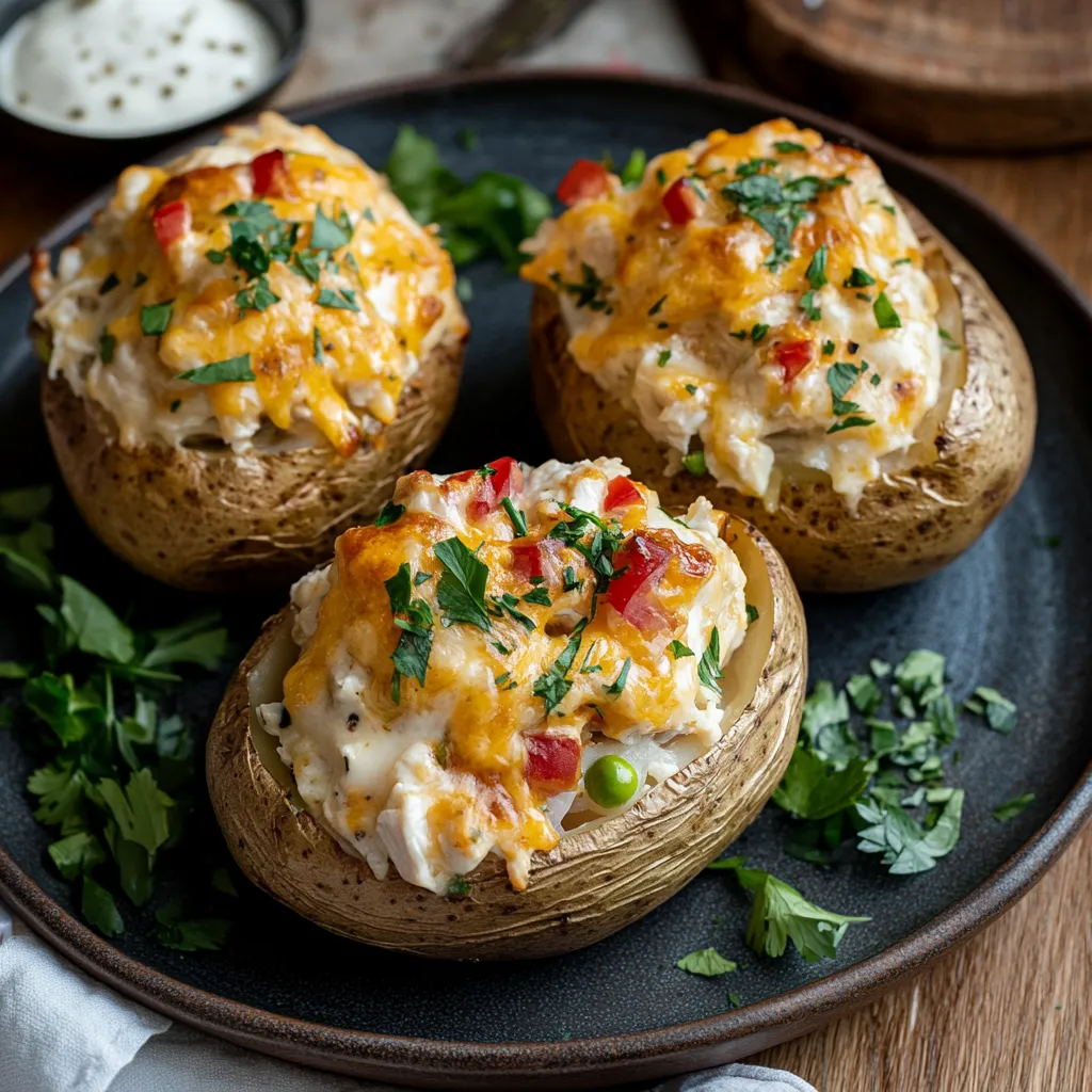 Best Crack Chicken Stuffed Baked Potatoes