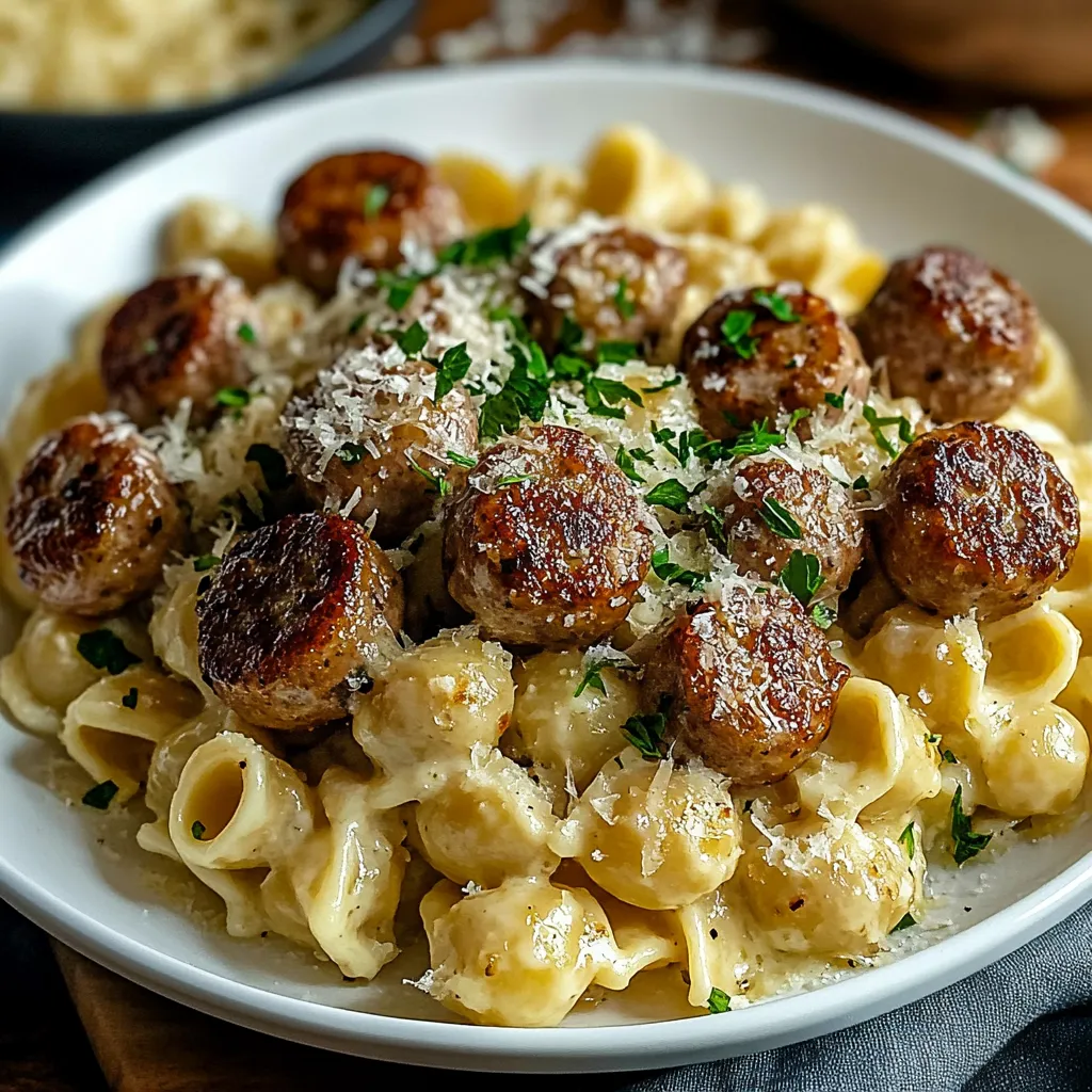 Creamy Garlic Butter Sausage Pasta