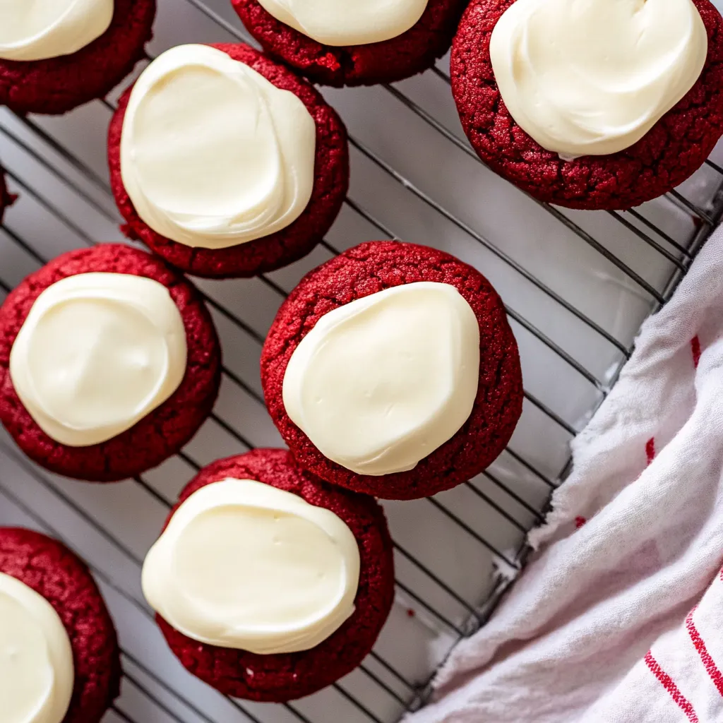 Chewy Red Velvet Cookies with Cream Cheese Frosting Recipe