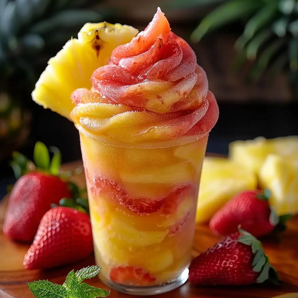 Pineapple Strawberry Slush