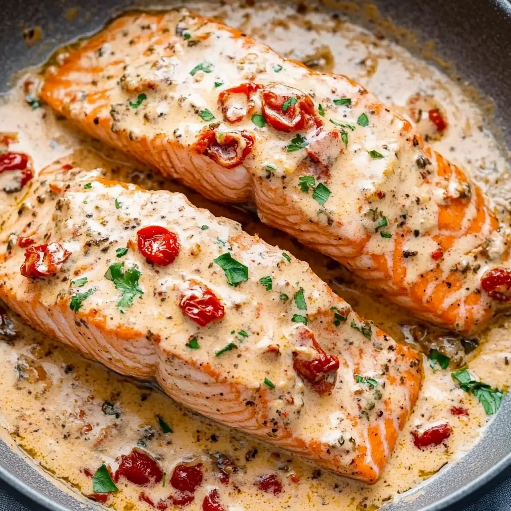 Salmon in Tomato Cream Sauce