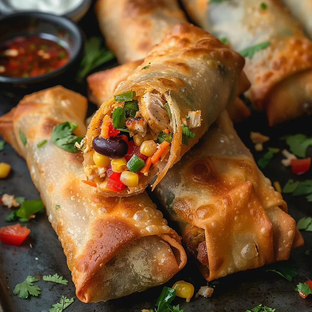 Chili's-inspired Southwest eggrolls, a savory appetizer with a Tex-Mex twist.