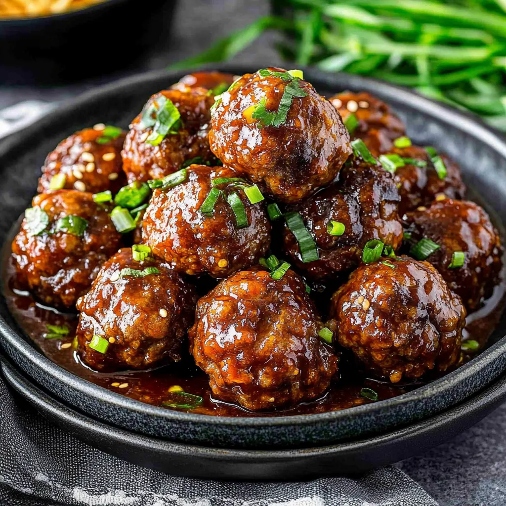 Korean BBQ Meatballs with Spicy Mayo Dip