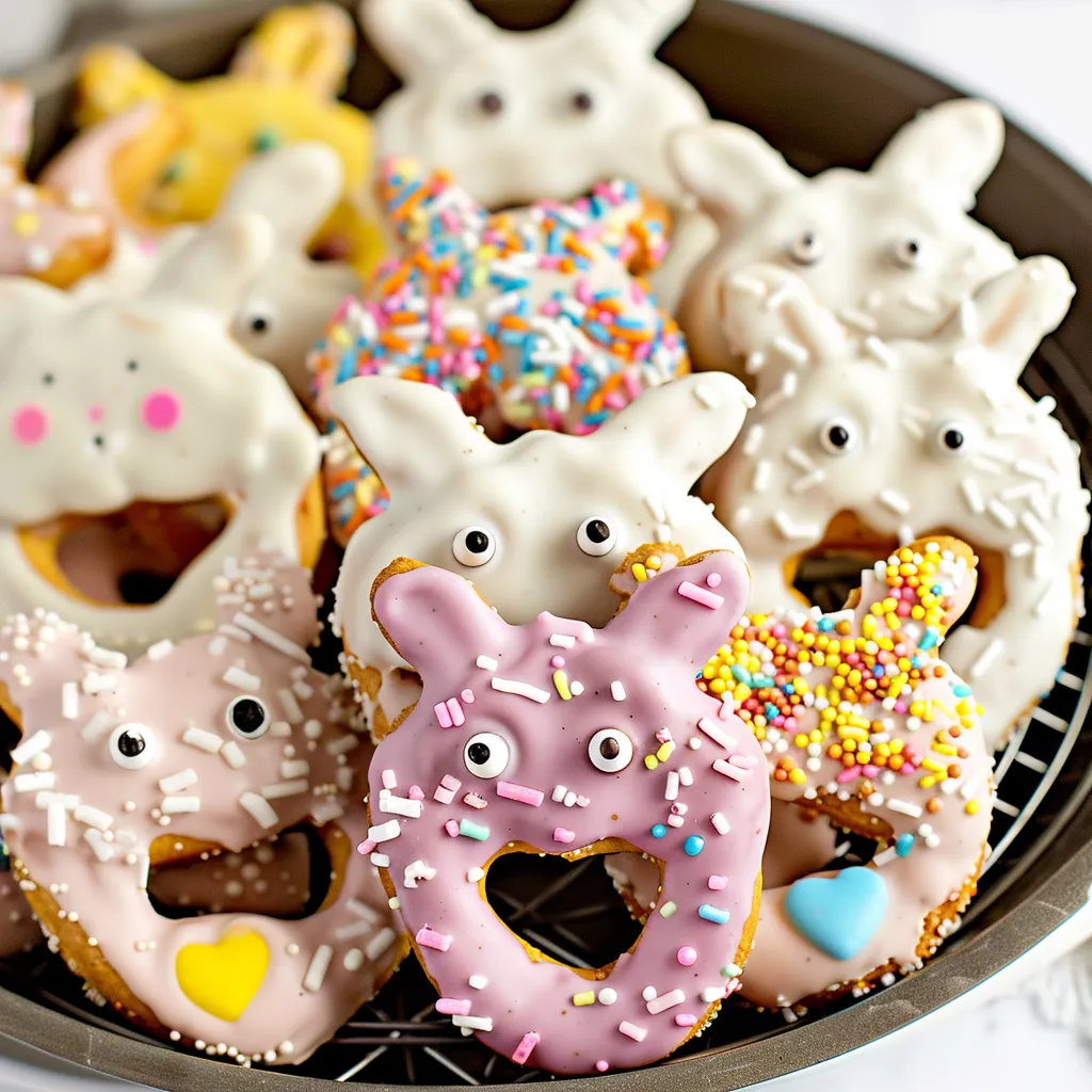 A plate filled with chocolate-decorated treats that have cute candy eyes.