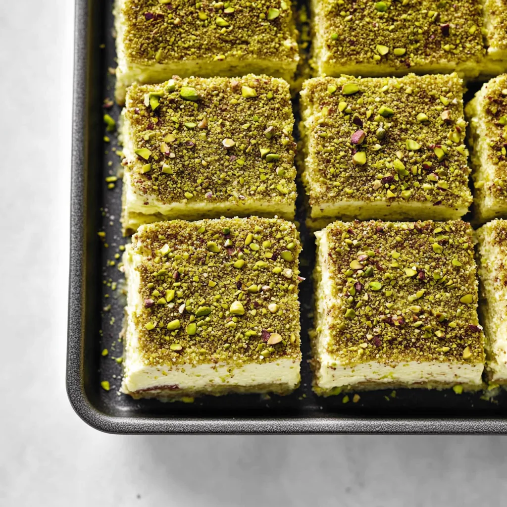 Finished Pistachio Tiramisu Dessert