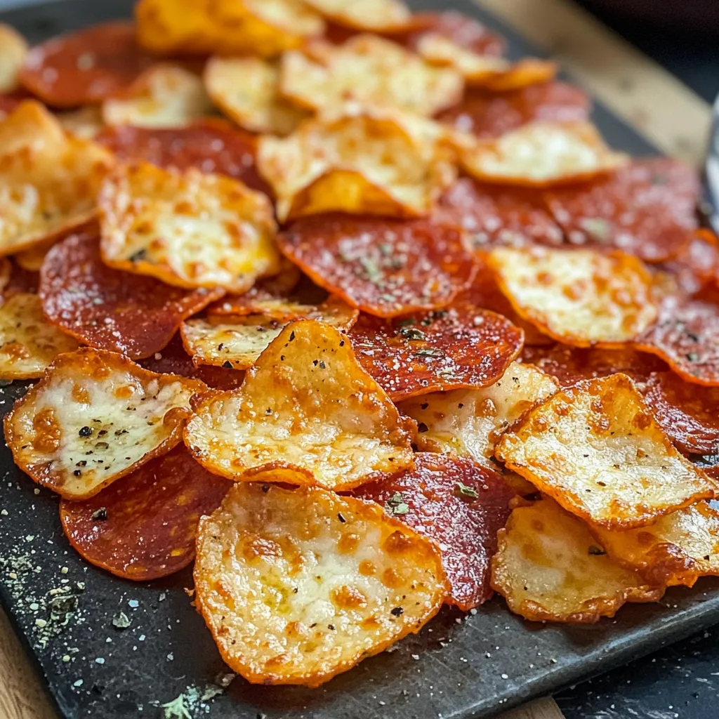 A serving plate loaded with crispy, cheesy pepperoni bites.