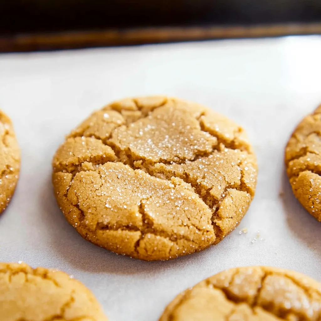 A single sugar-dusted cookie.