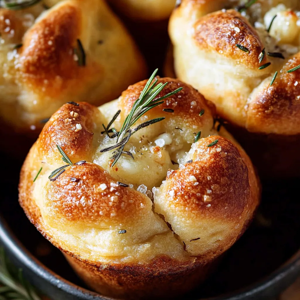 A basket filled with herb-topped muffins.