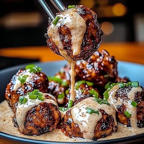 Richly Flavored Korean BBQ Meatballs + Spicy Mayo Dip