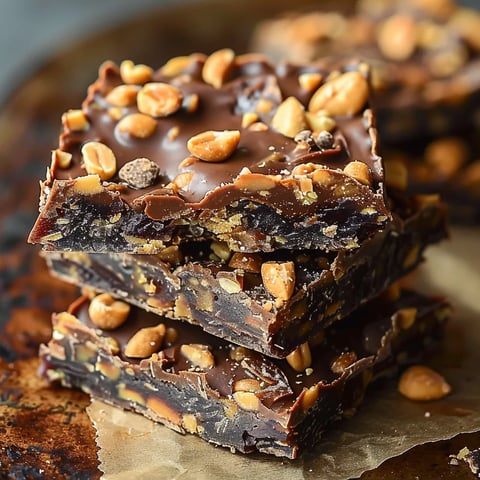 Gorgeous layers of chocolate, nuts, and dates ready to enjoy!